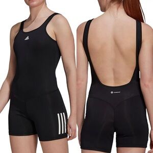 Adidas Womens Hyperglam AEROREADY Training Playsuit Black Size XS